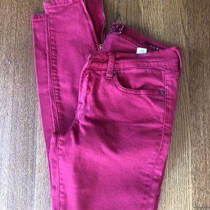 Lucky Brand Red Skinny Ankle pants